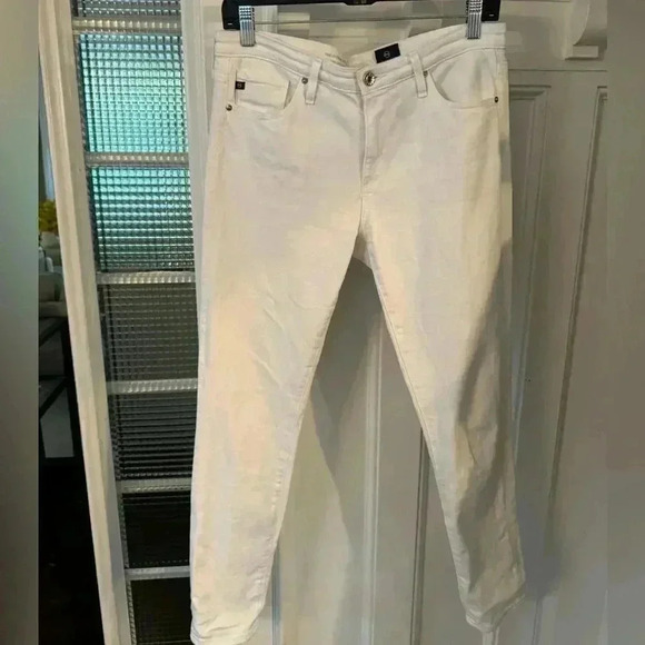 AG Adriano Goldschmied women’s white skinnny jeans size 29 regular - Picture 1 of 7